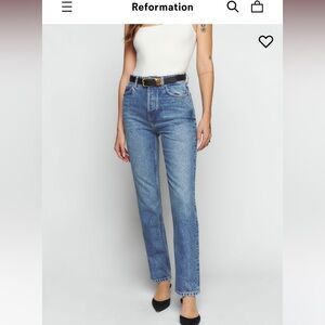 REFORMATION Lisa Ultra High Rise Straight Jean 25